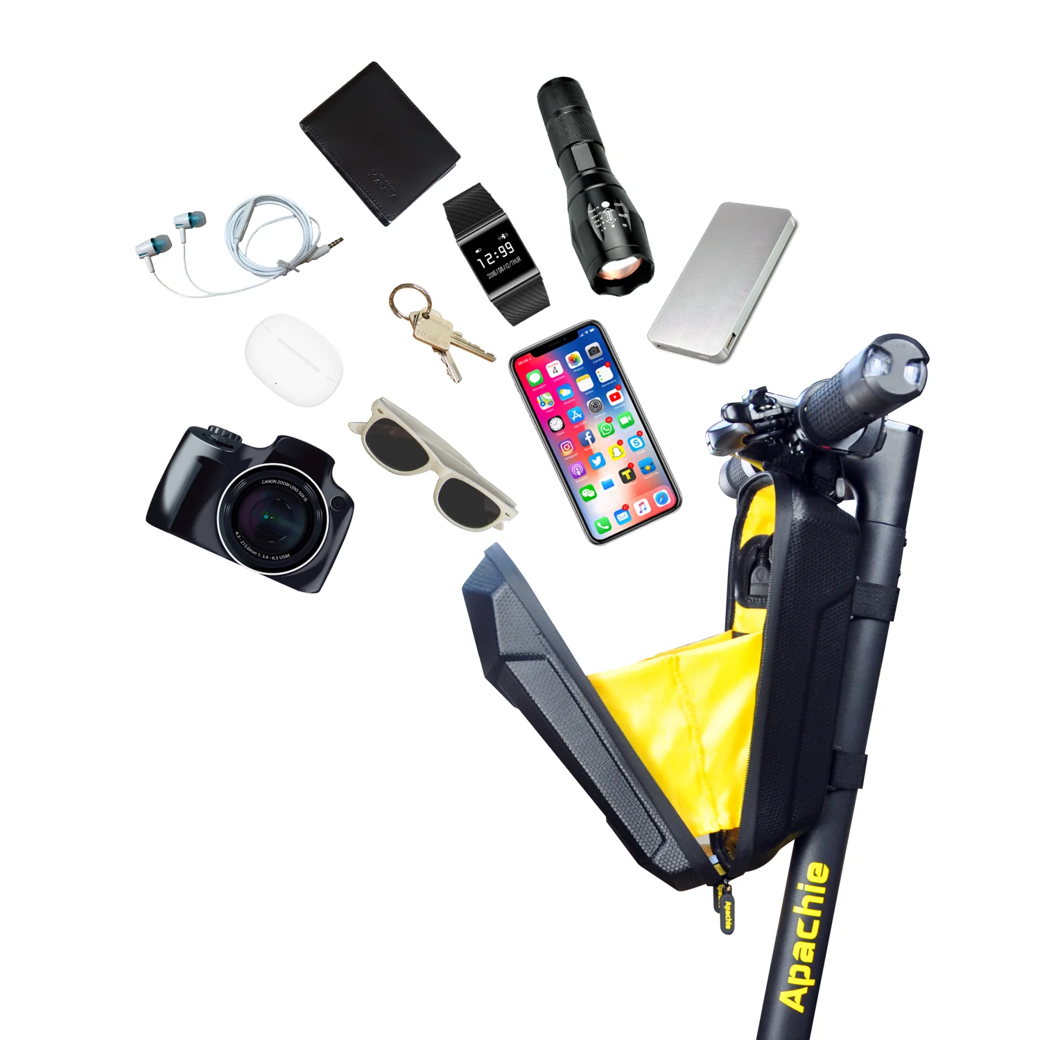 Apachie 4L EVA E-Scooter USB Carbon Storage Bag - Image 14