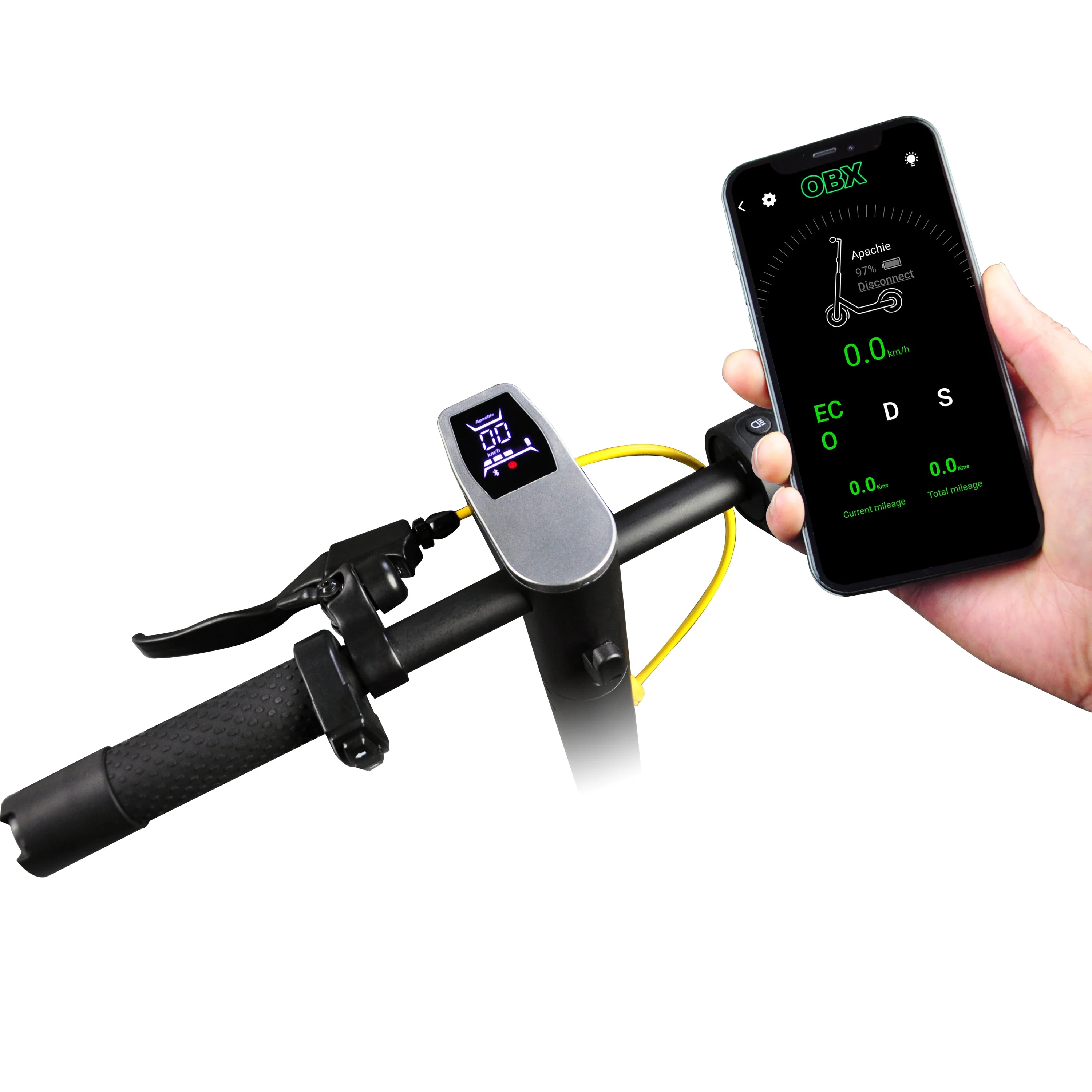 Apachie Pro Edition 500W Yellow Electric Scooter Refurbished - Image 6