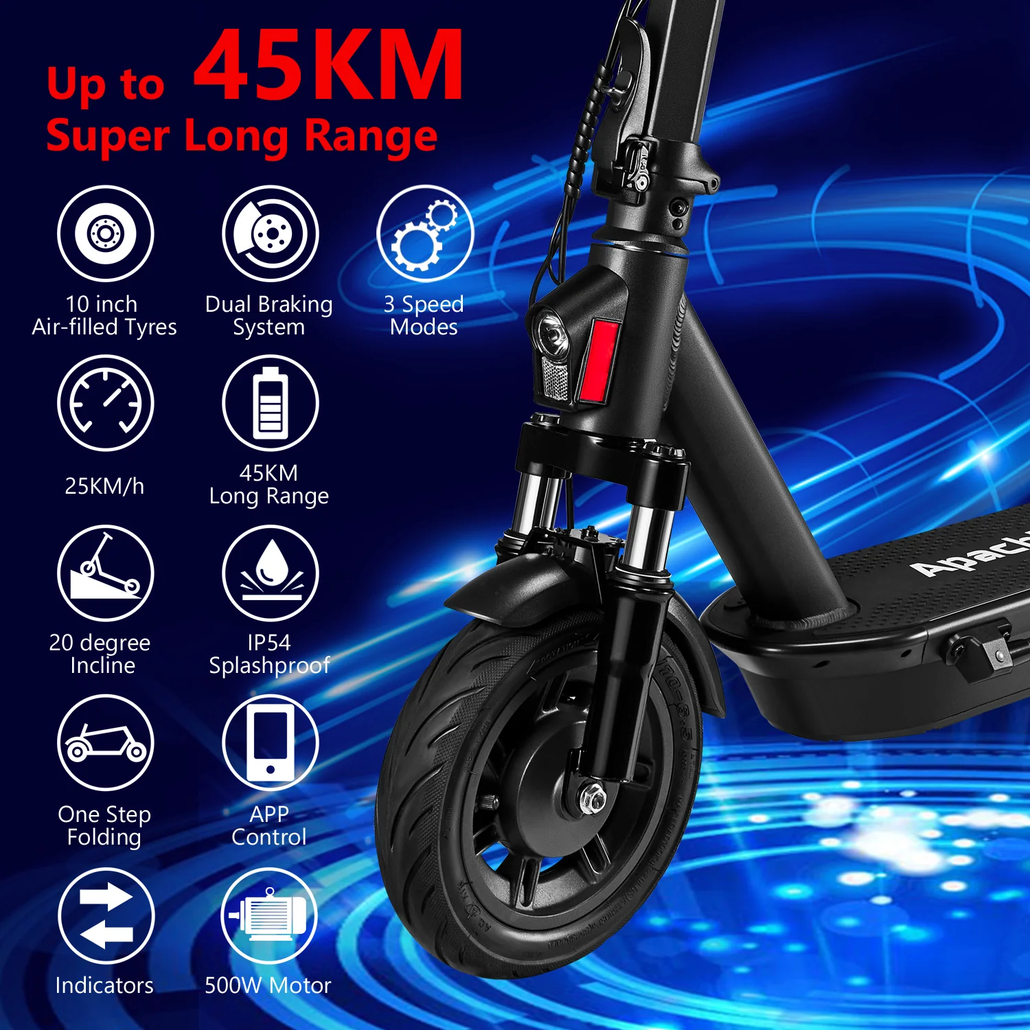 Apachie 500W XTS Adult Electric Scooter - Image 3